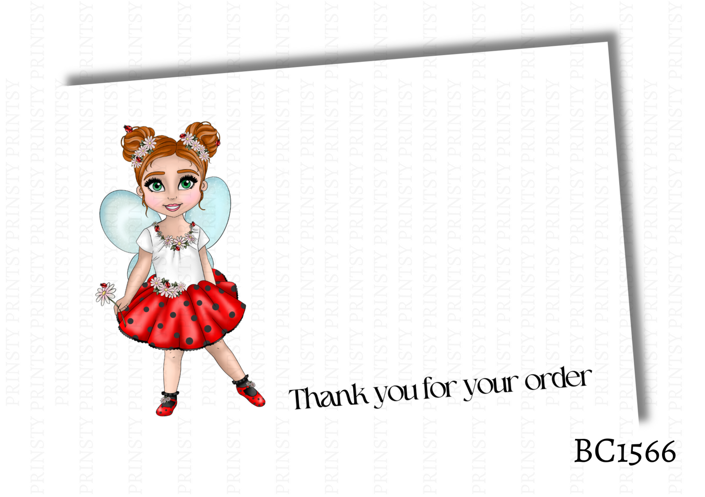 Little Ladybird Dolly Bow Card