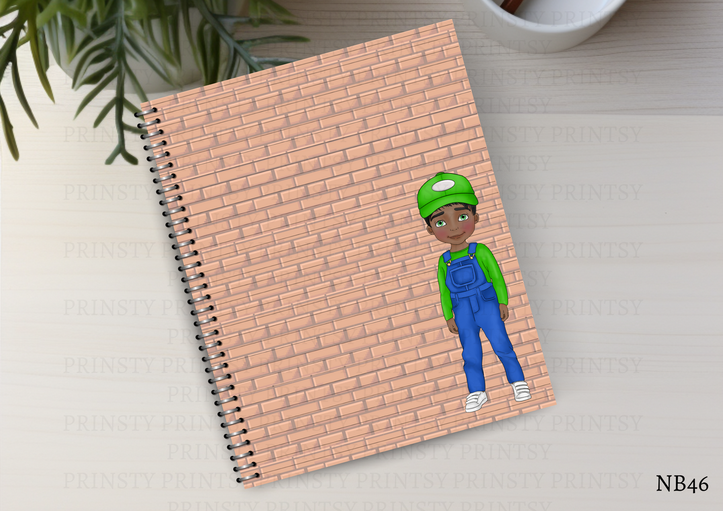 Green and Red Dungarees Dude Note Book