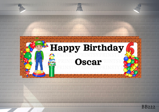 Green and Red Dungarees Dude Banner