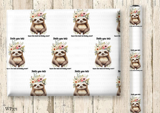 Sloth Wrapping Paper