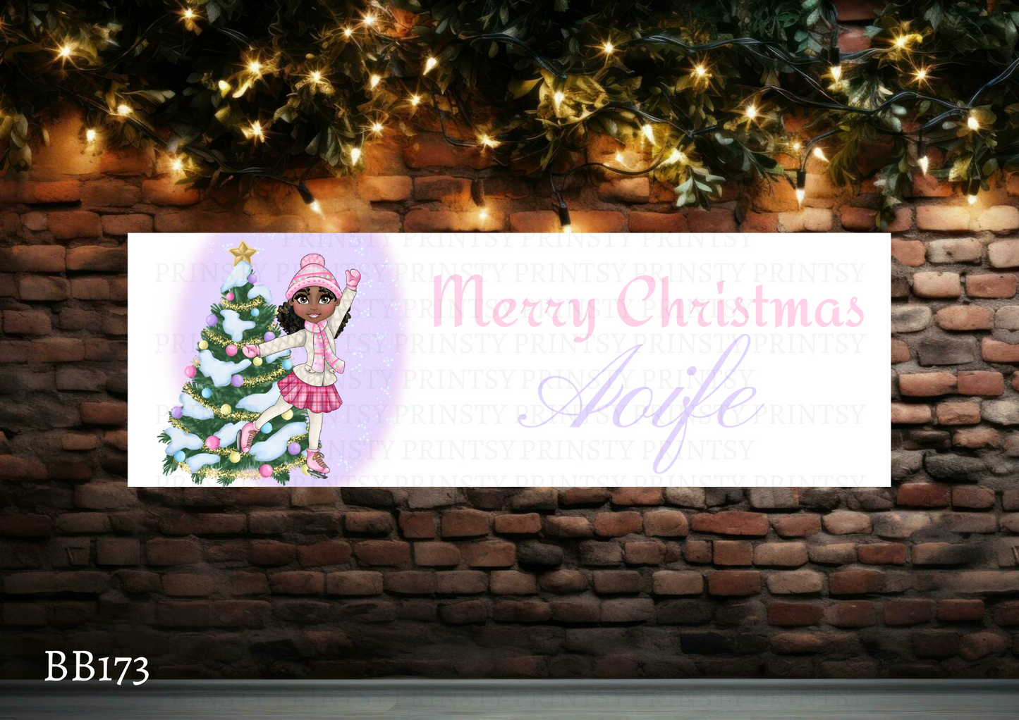 Ice Skating Dolly Banner