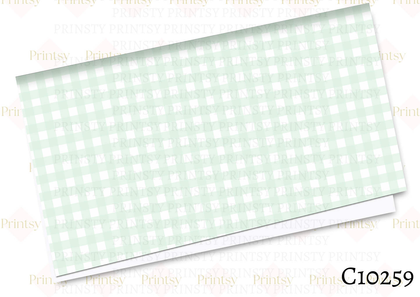 Green Gingham Canvas