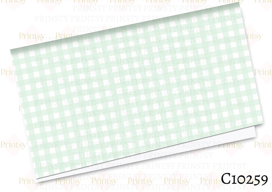 Green Gingham Canvas