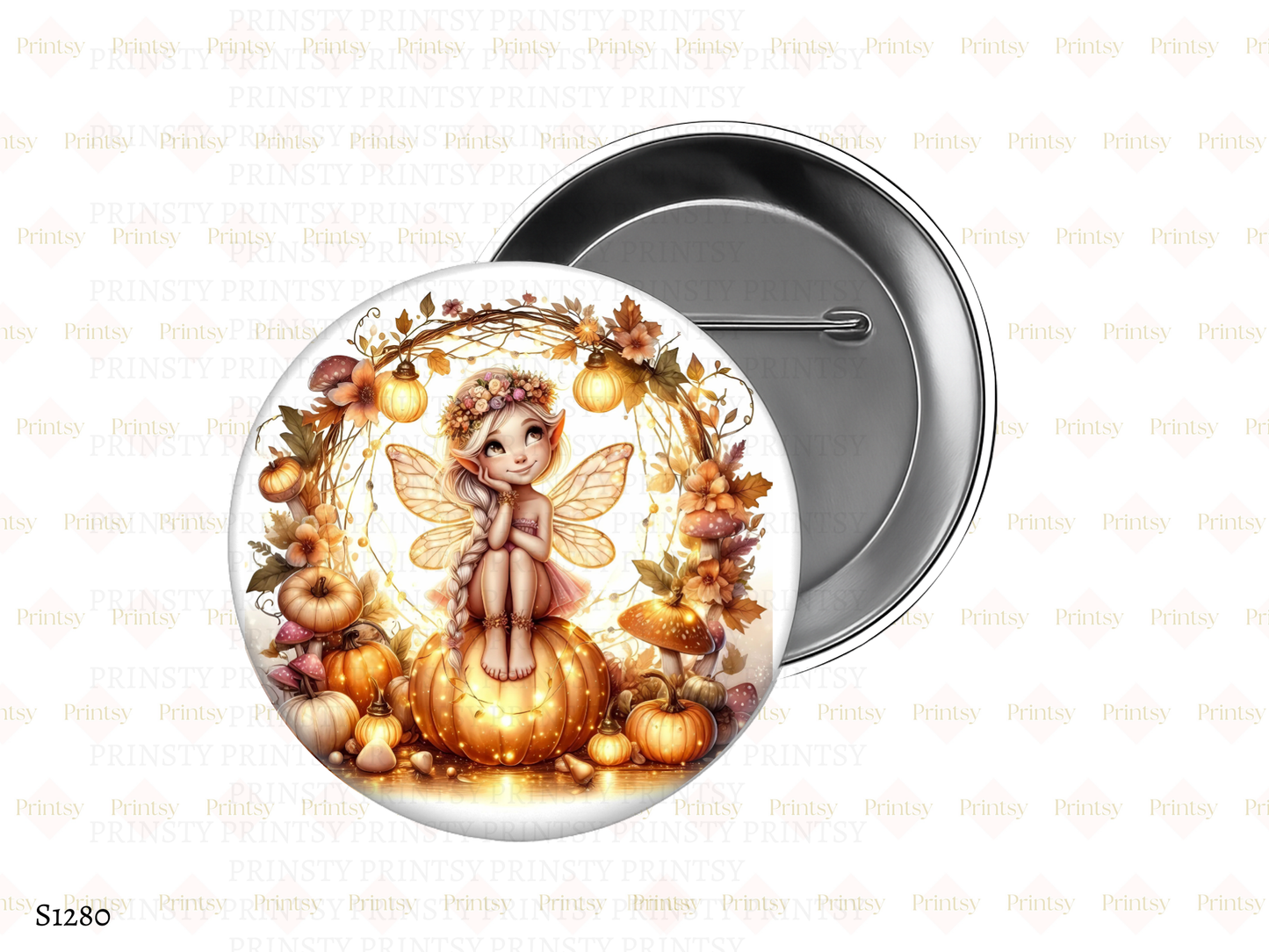 Cute Autumn Fairy BowBitz/Badges