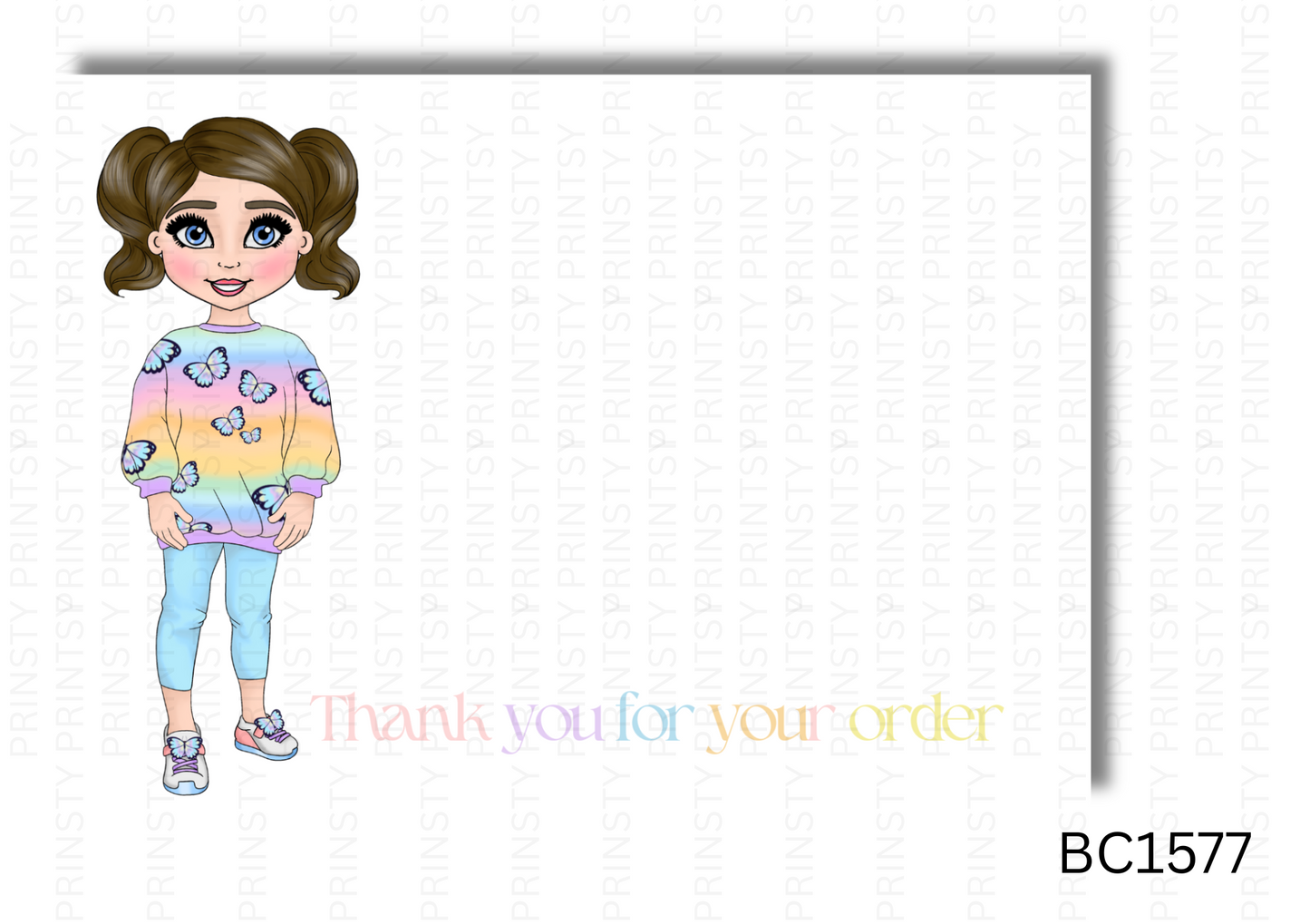 Butterfly Dolly Bow Card