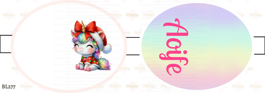 Christmas Unicorn Bow Loop