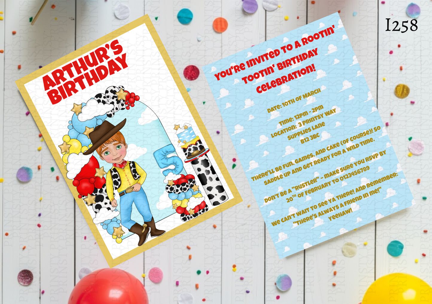 Toy Land Dude Invite