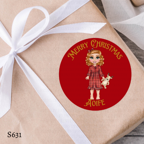 Christmas Dolly Gift Stickers