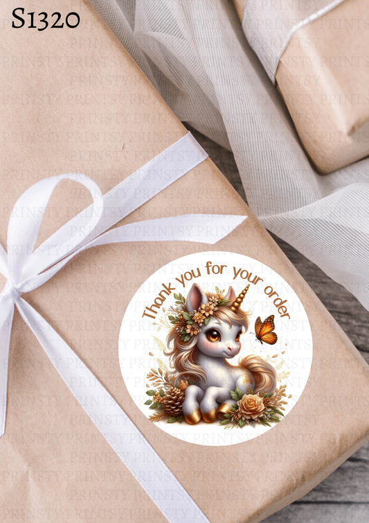 Autumn Unicorn Sticker Sheet