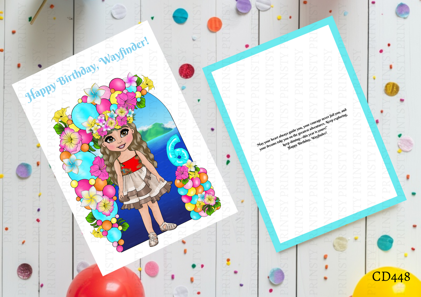 Polynesian Dolly Celebration Card