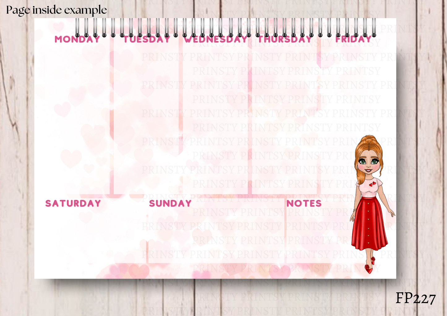 Dolly Valentine's Weekly Planner