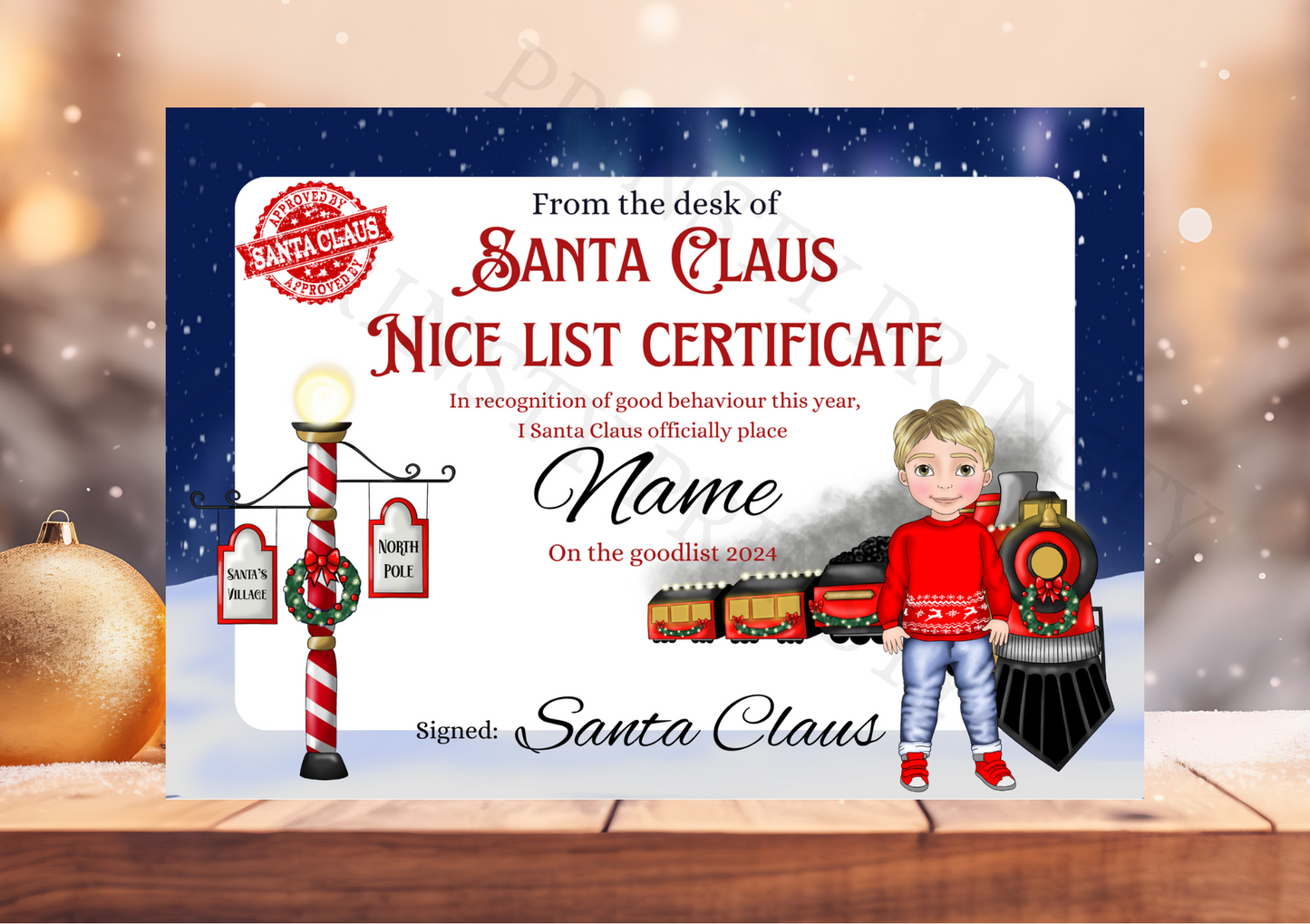 Dolly & Dude Nice List Certificate