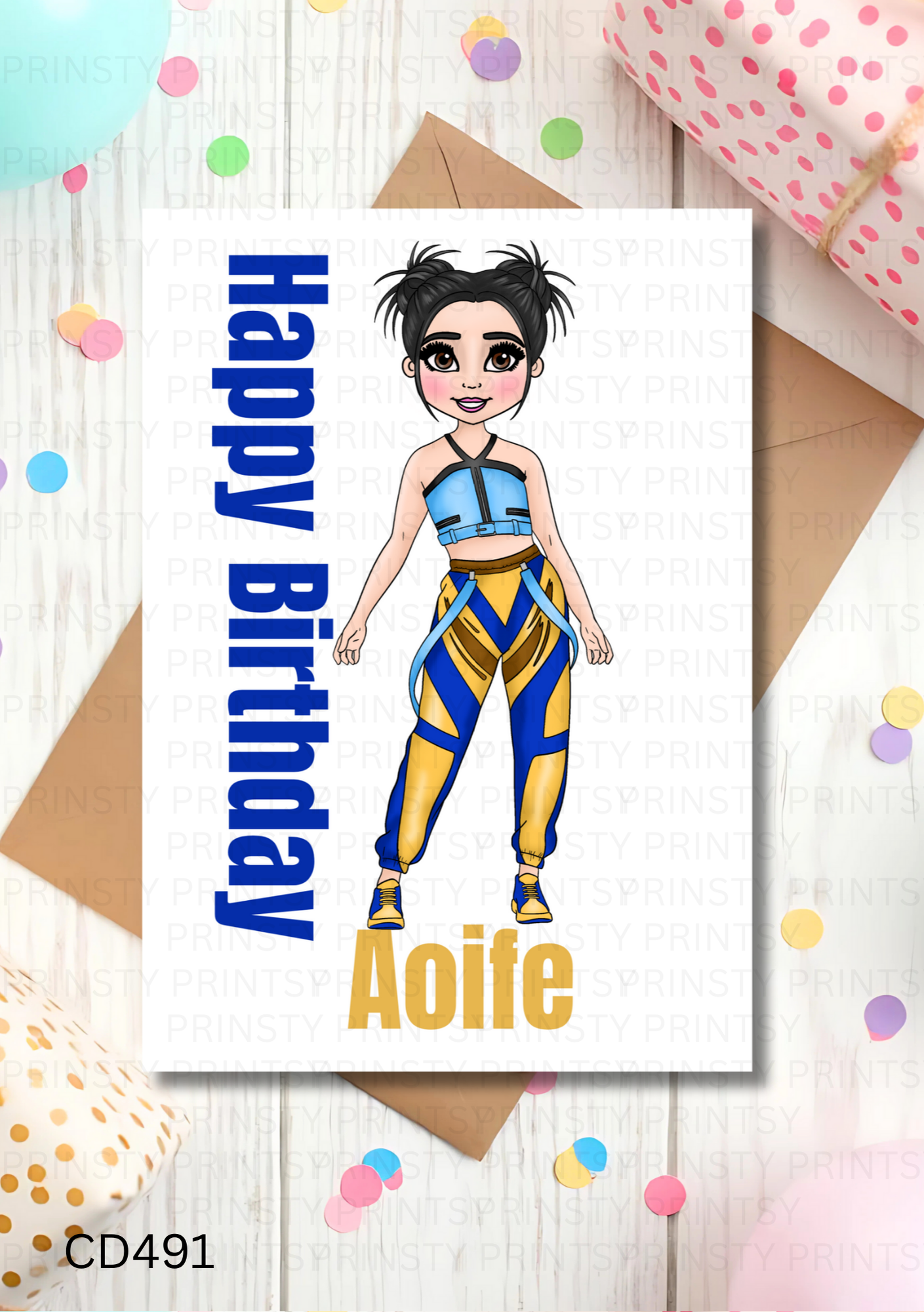 Zoey Dolly Celebration Card