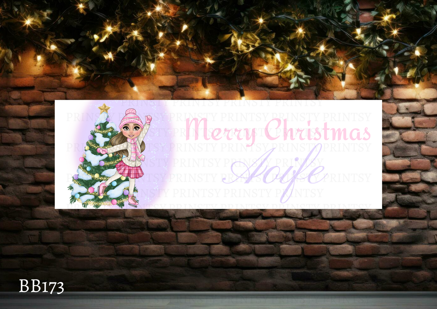 Ice Skating Dolly Banner