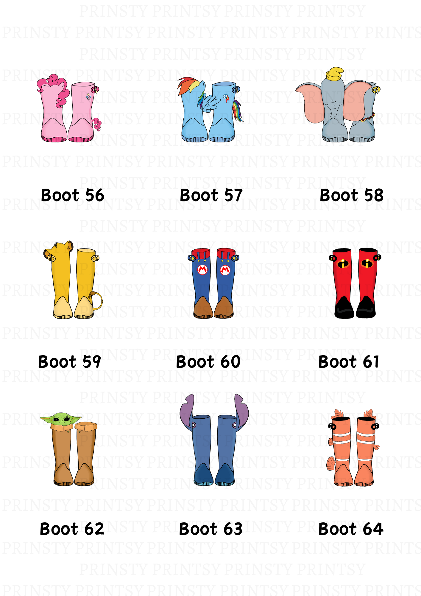 Family Boot Wall Art