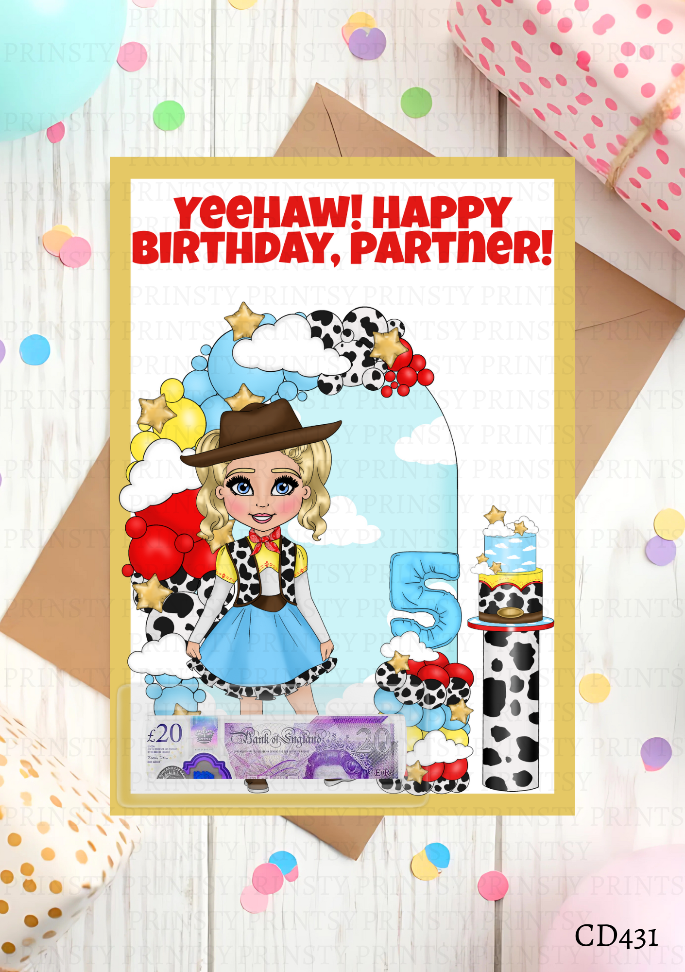 Toy Land Dolly Money Card