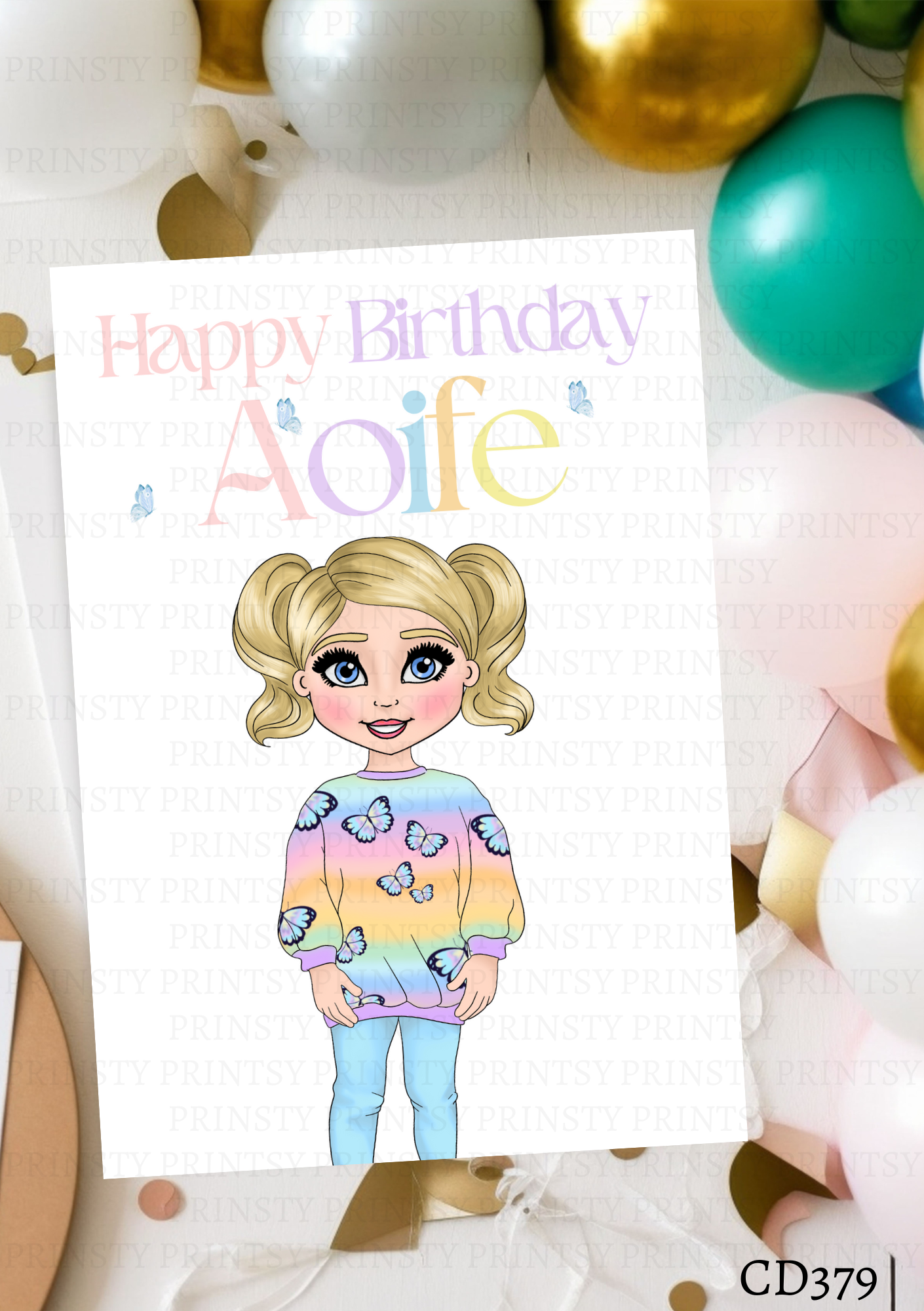 Butterfly Dolly Celebration Card