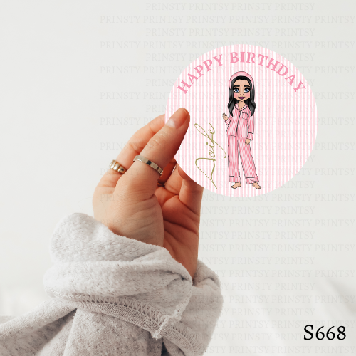 Sleep Over Dolly Sticker Sheet