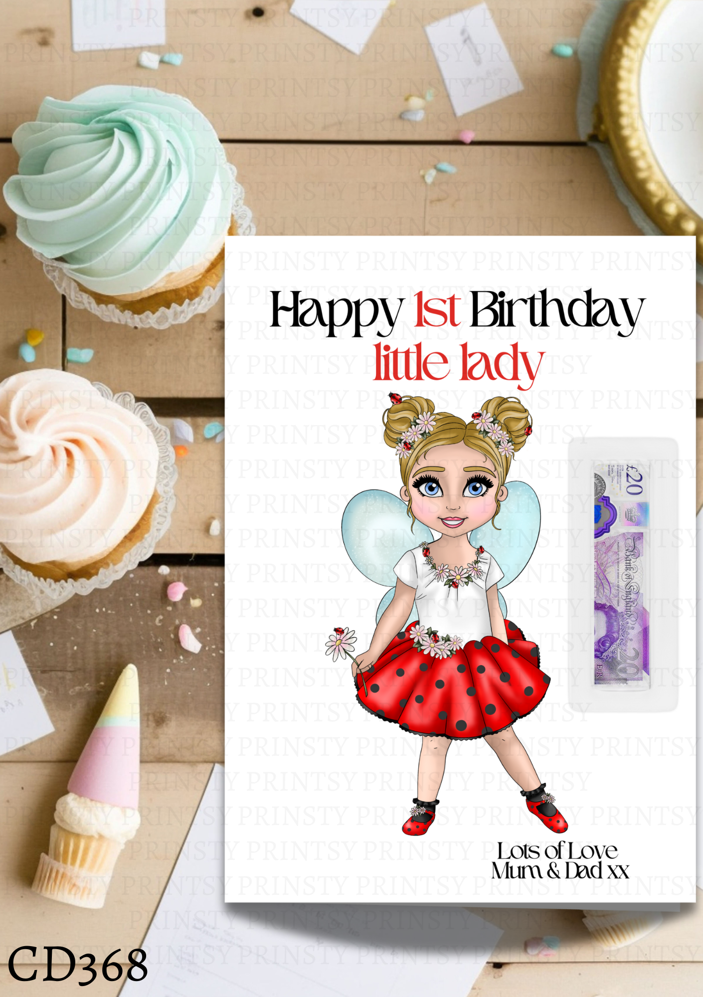 Little Ladybird Dolly Money Card