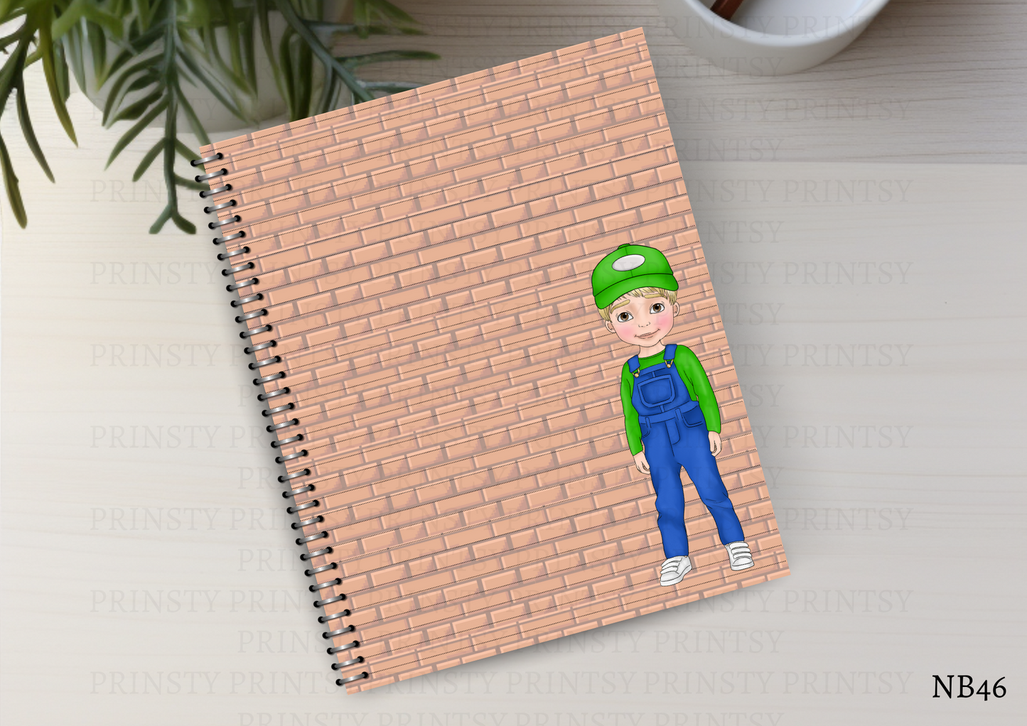 Green and Red Dungarees Dude Note Book
