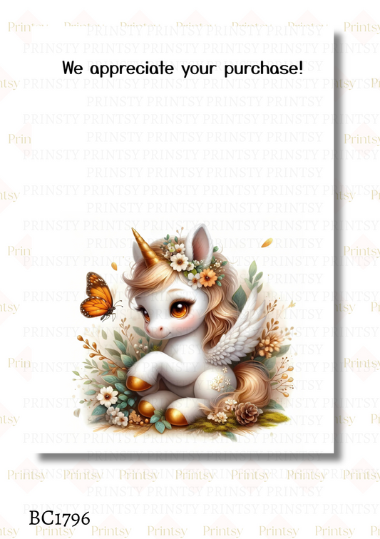 Autumn Unicorn Bow Card