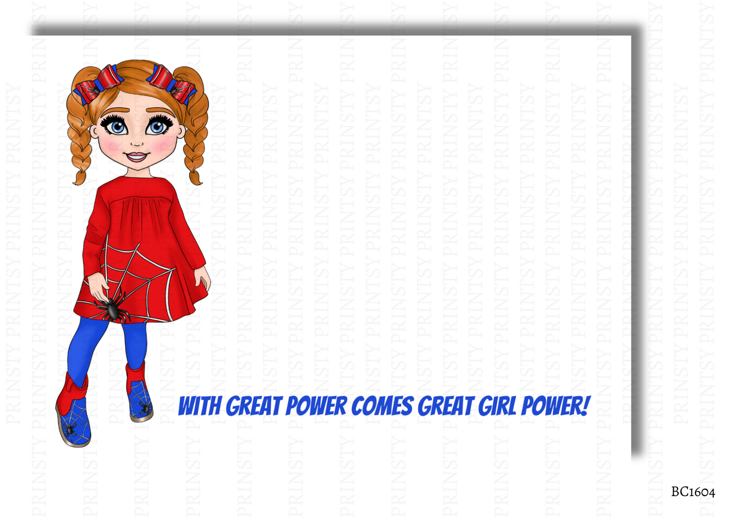 Web Dolly Bow Card