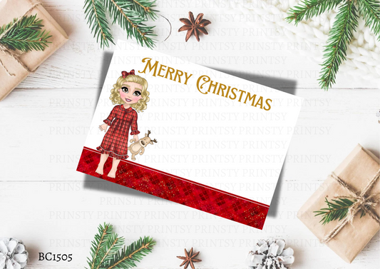 Christmas Dolly Bow Card