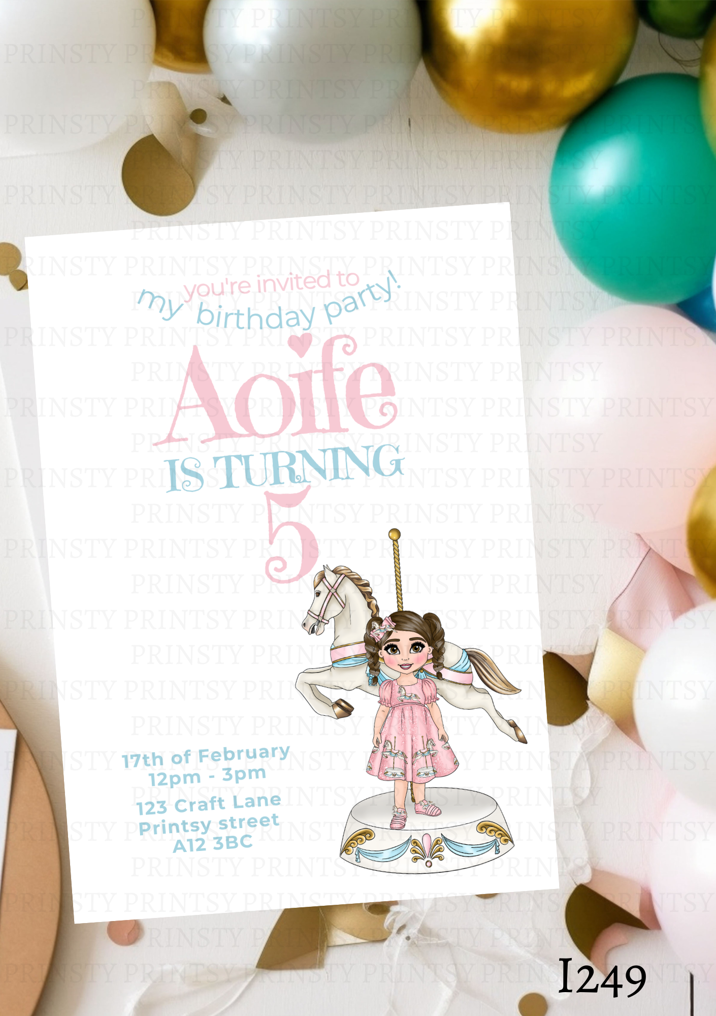 Carousel Dolly Invite