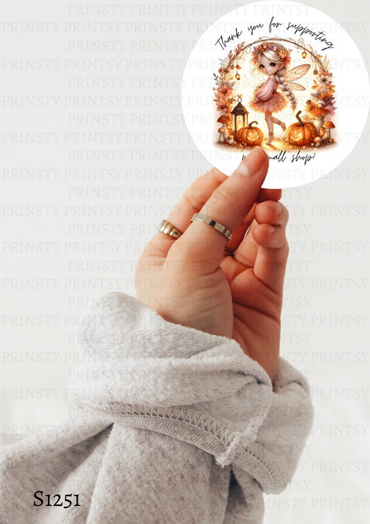 Cute Autumn Fairy Sticker Sheet