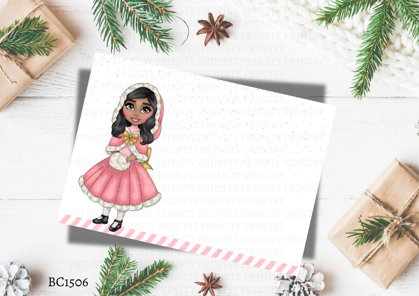 Christmas Dolly Bow Card