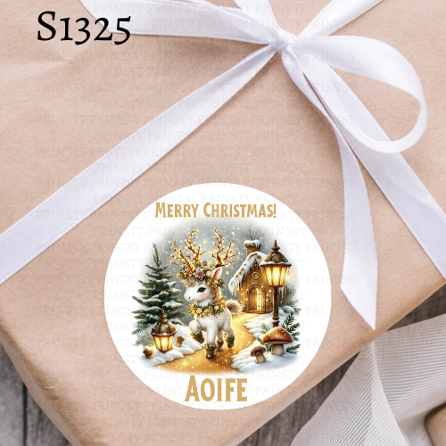 Christmas Unicorn Sticker Sheet