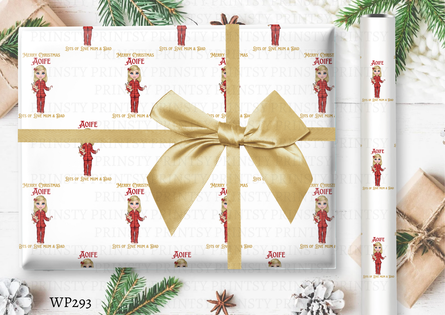 Christmas Dolly Wrapping paper