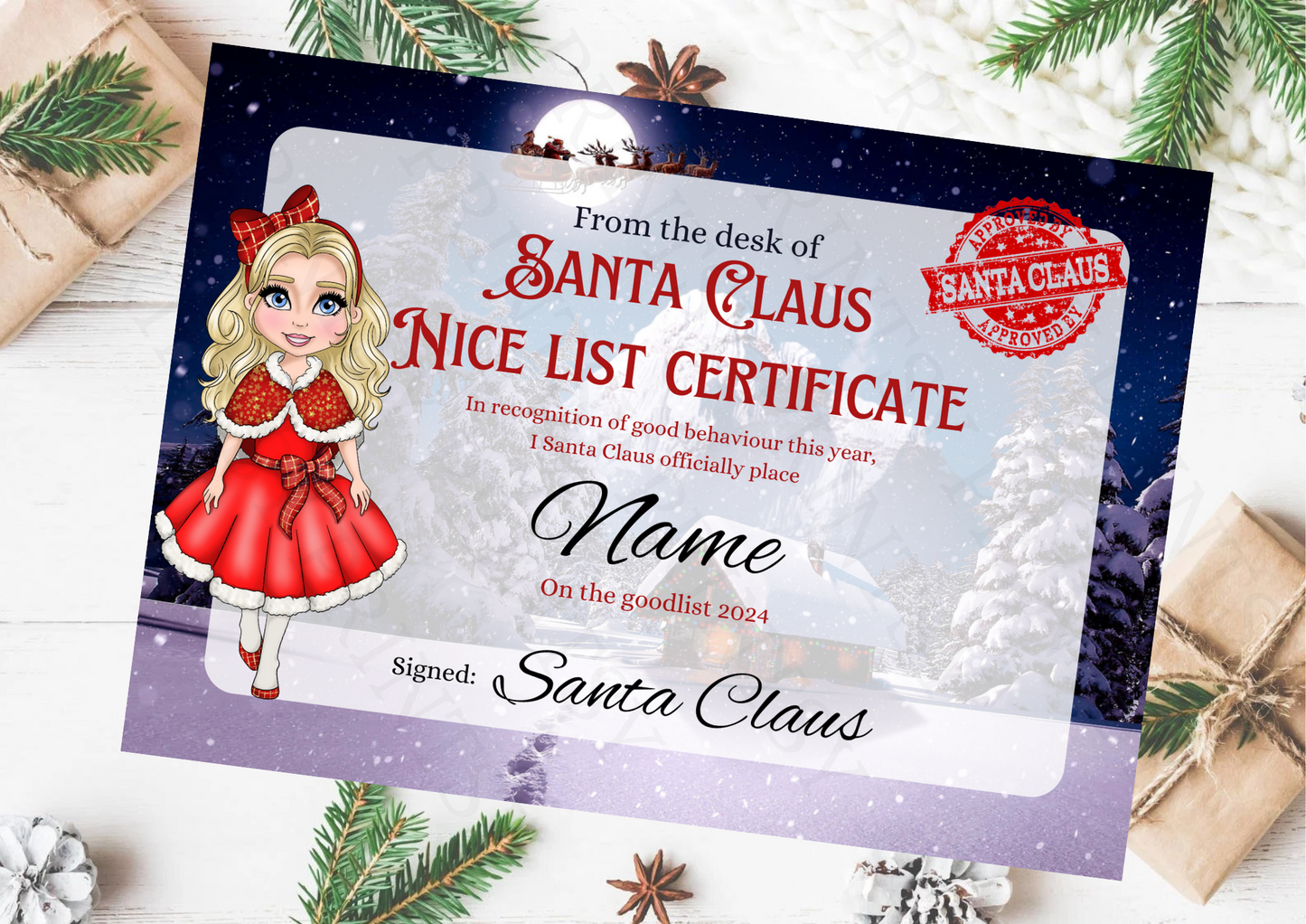 Nice List Certificate