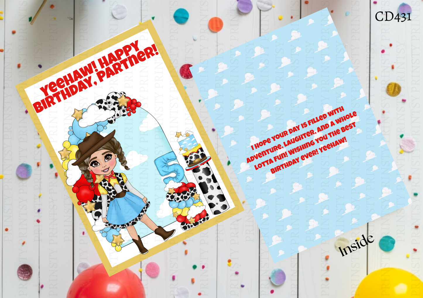 Toy Land Dolly Celebration Card