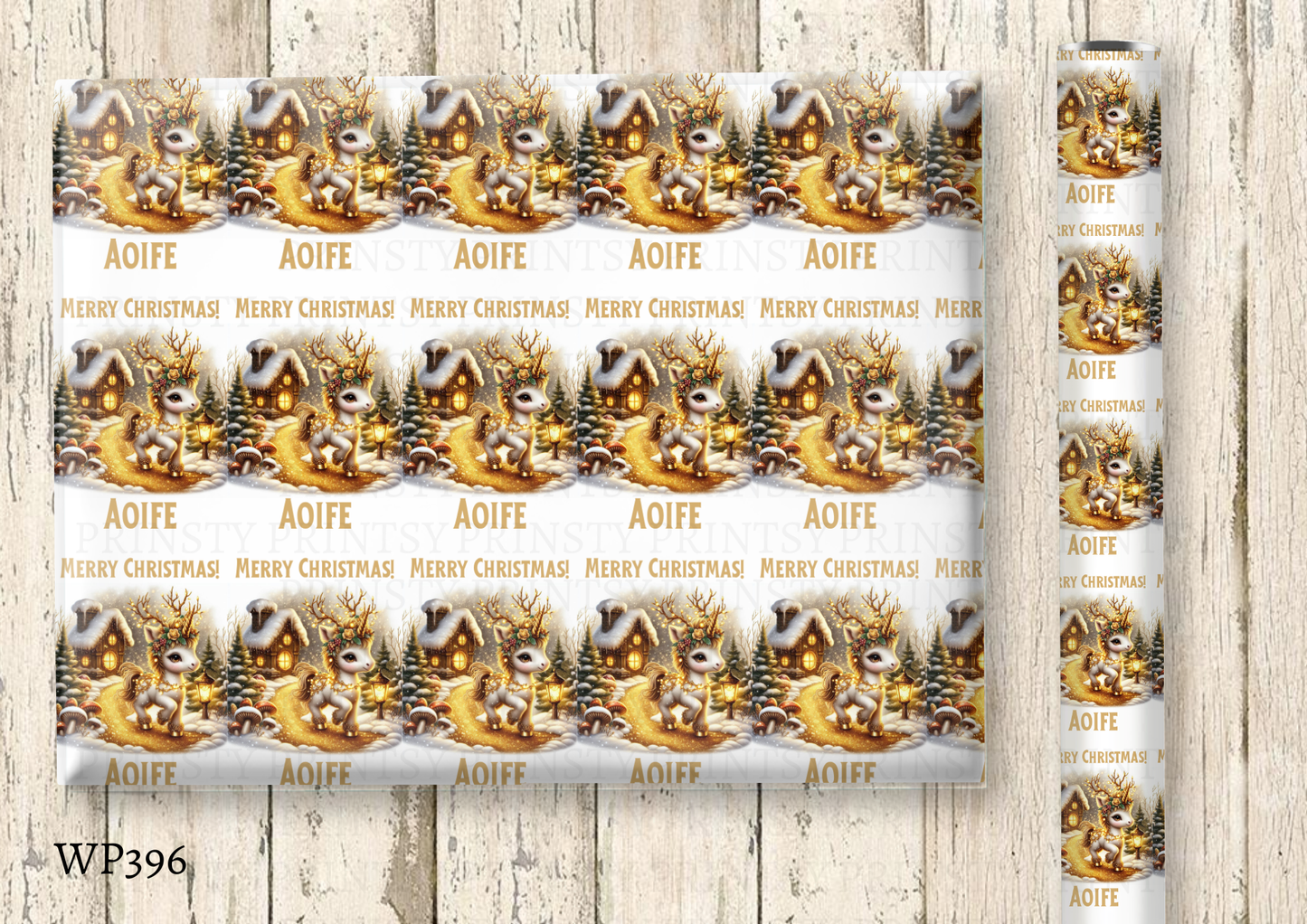 Christmas Unicorn Wrapping Paper