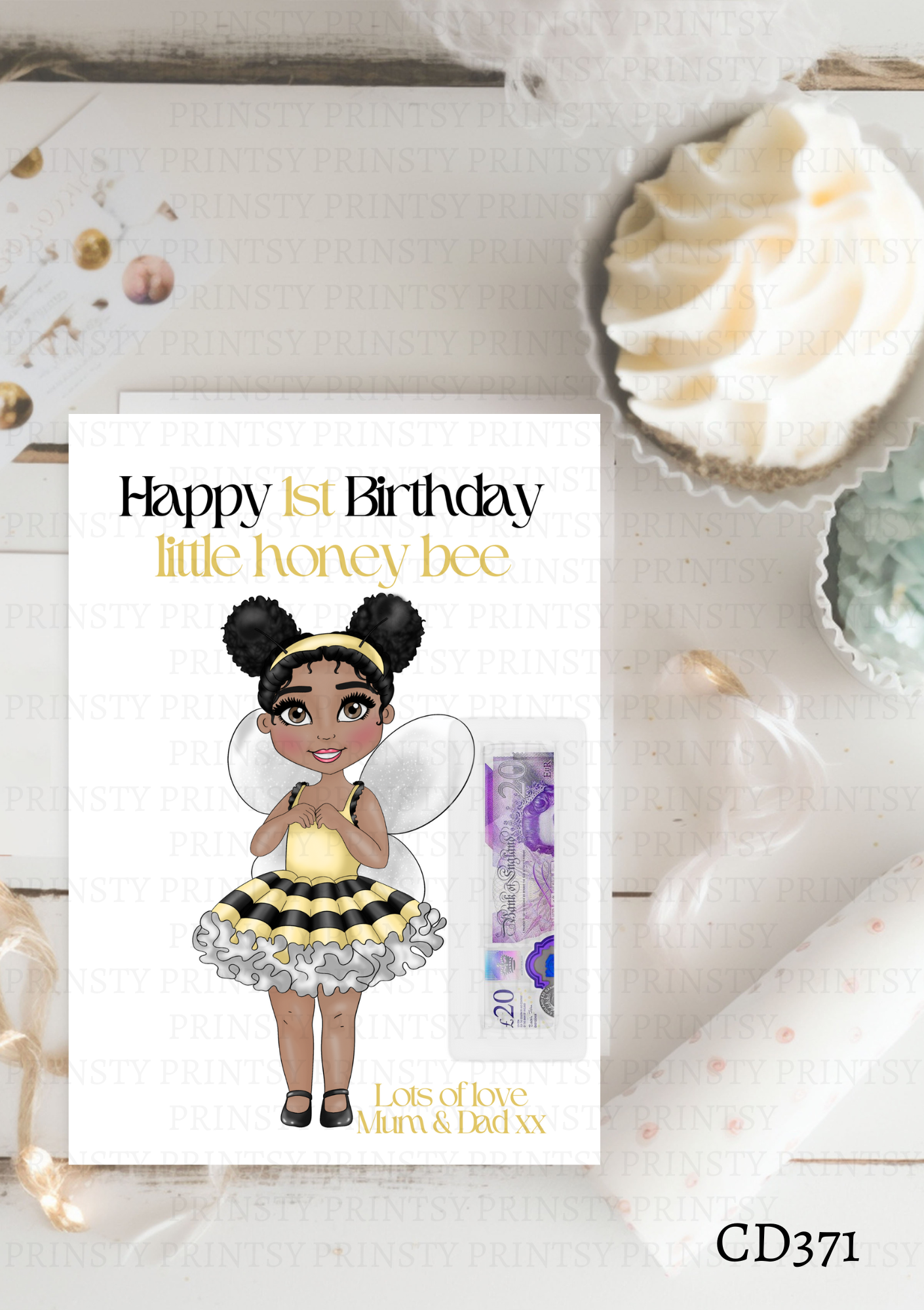 Little Honey Bee Dolly Money Card