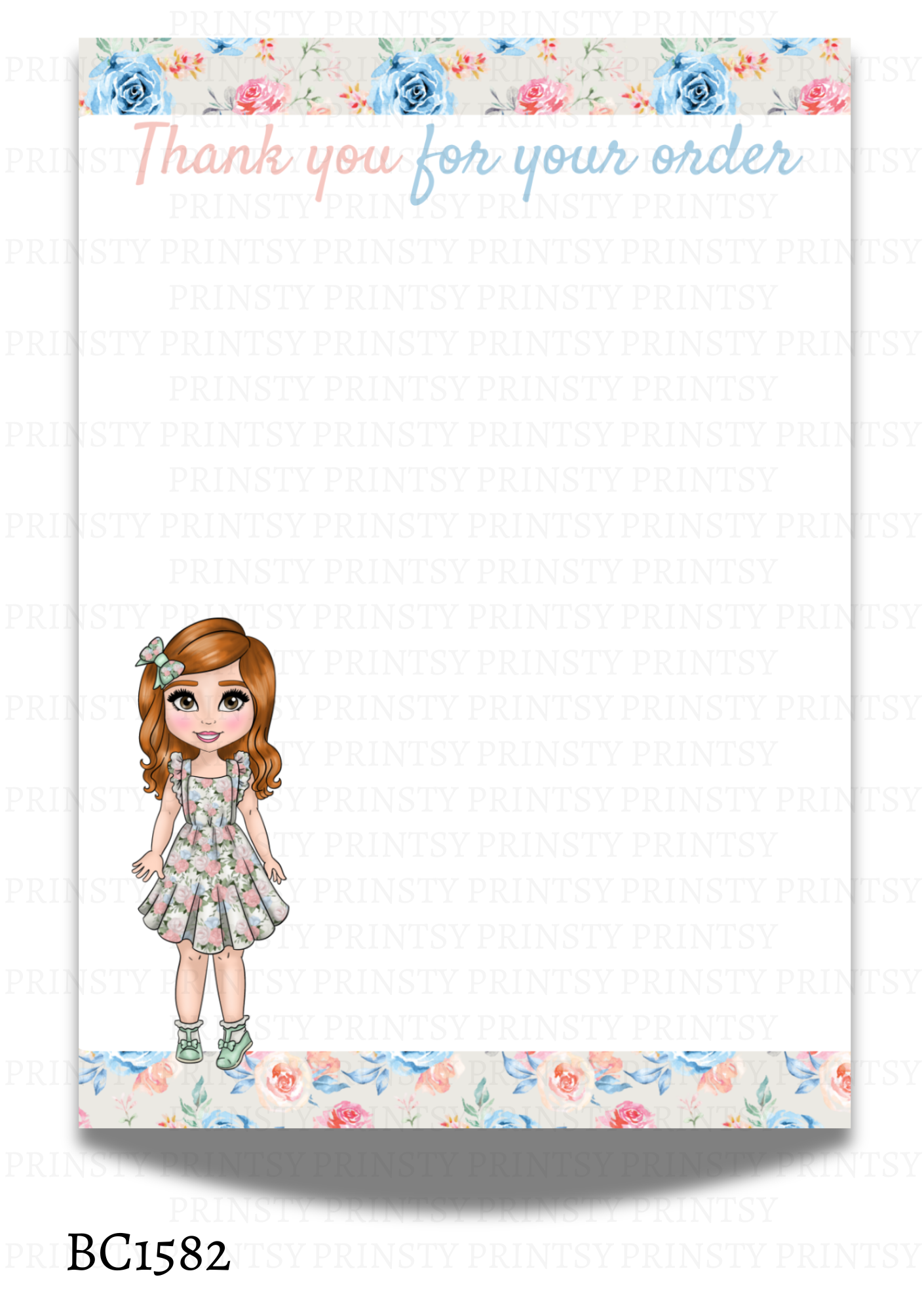 Vintage Dolly Bow Card