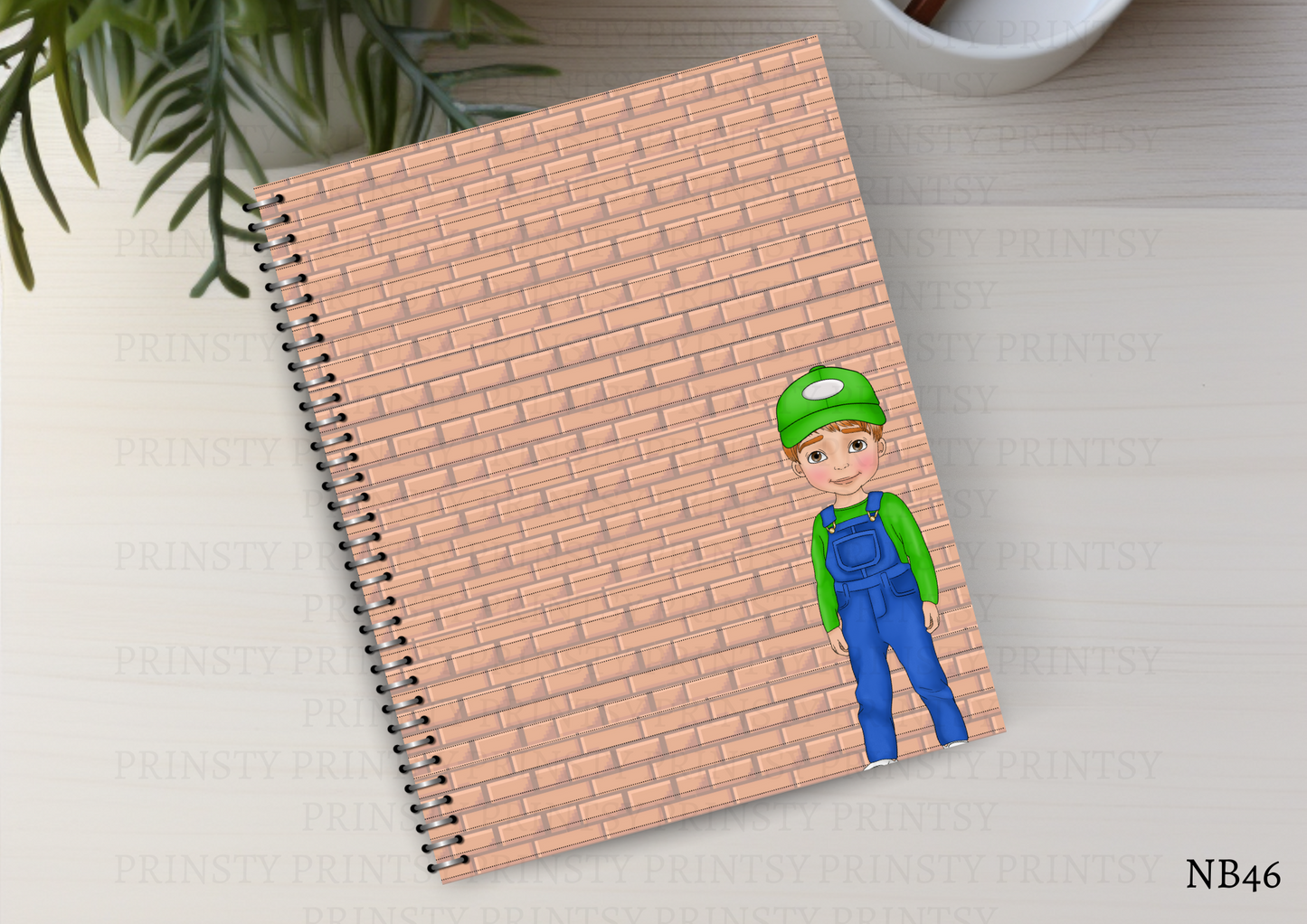 Green and Red Dungarees Dude Note Book