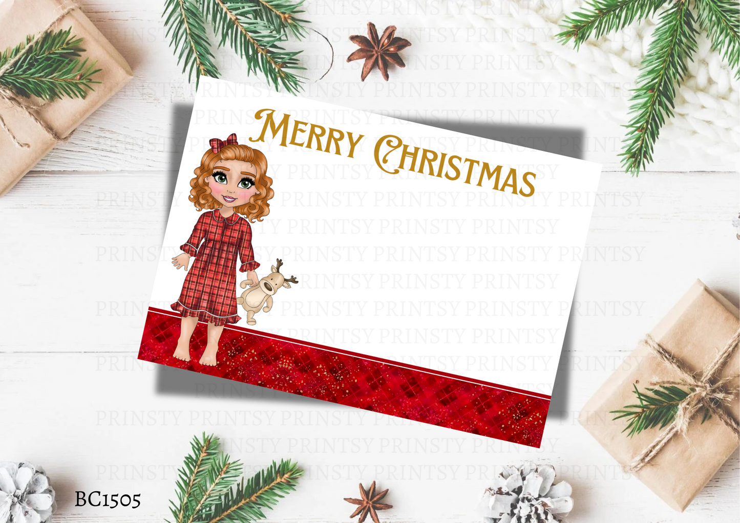 Christmas Dolly Bow Card