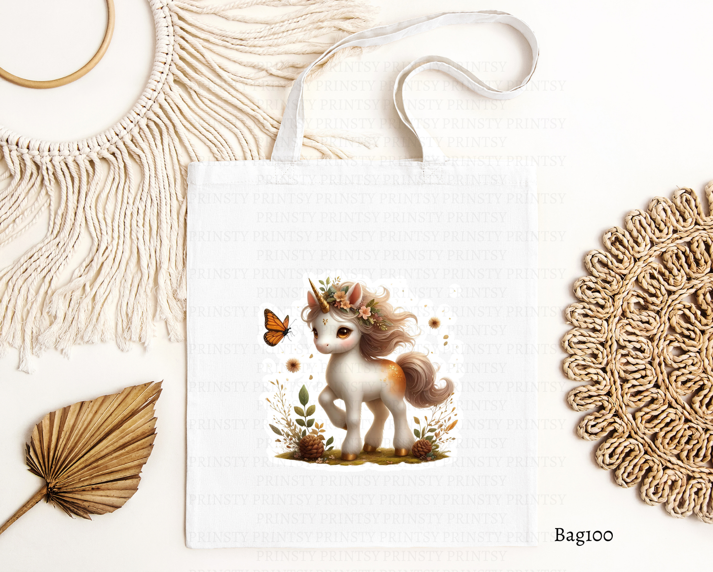 Autumn Unicorn Tote Bag