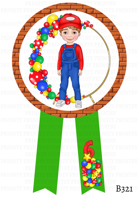 Green and Red Dungarees Dude Badge