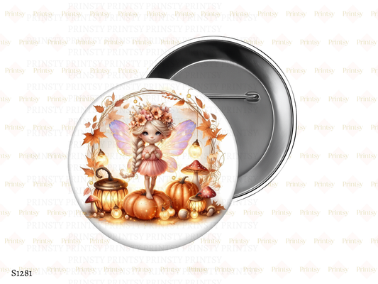 Cute Autumn Fairy BowBitz/Badges