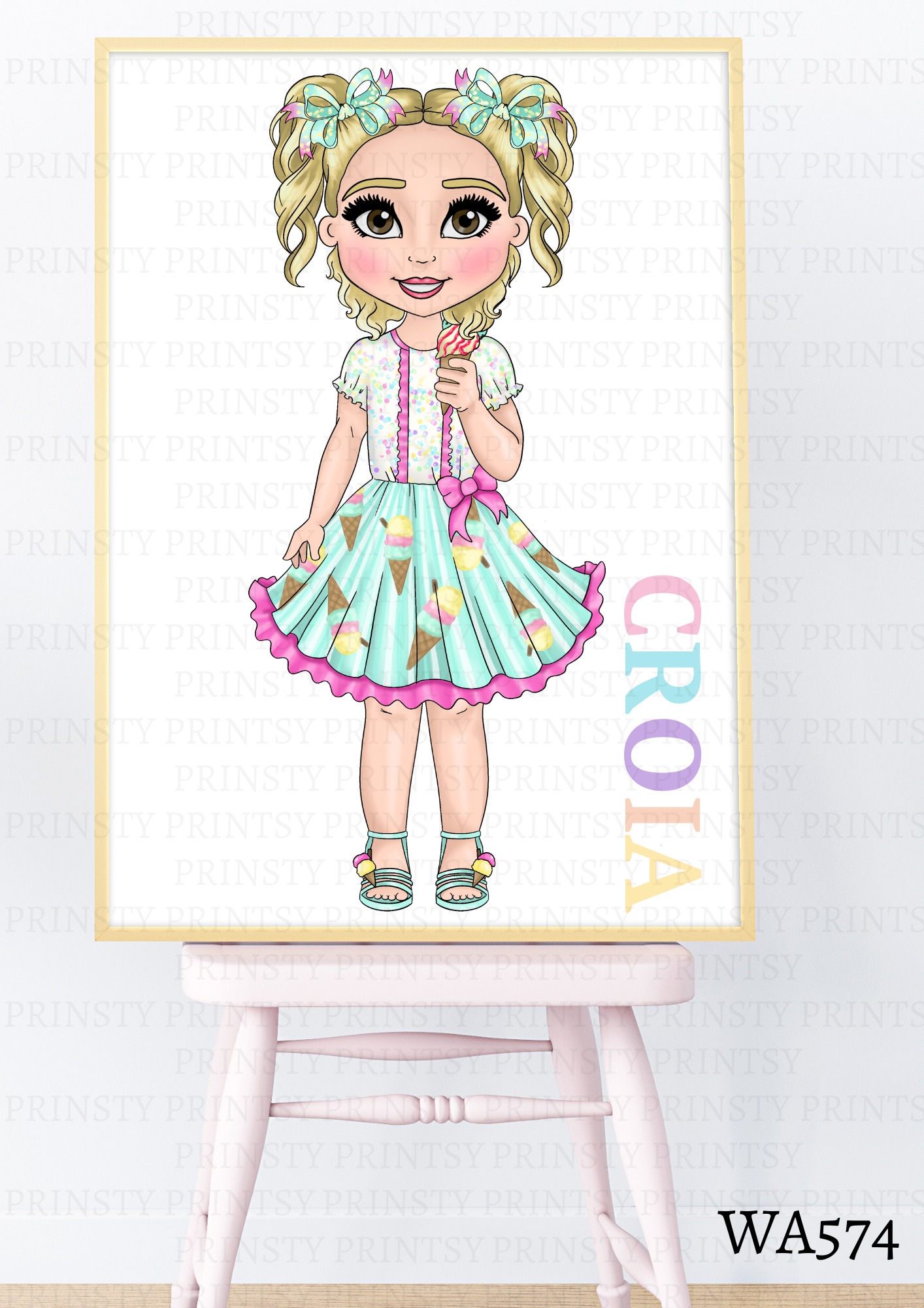 Ice Cream Dolly Wall Art