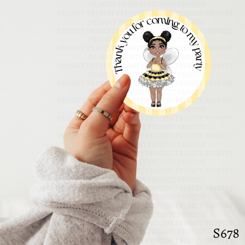 Little Honey Bee Dolly Birthday Sticker Sheet