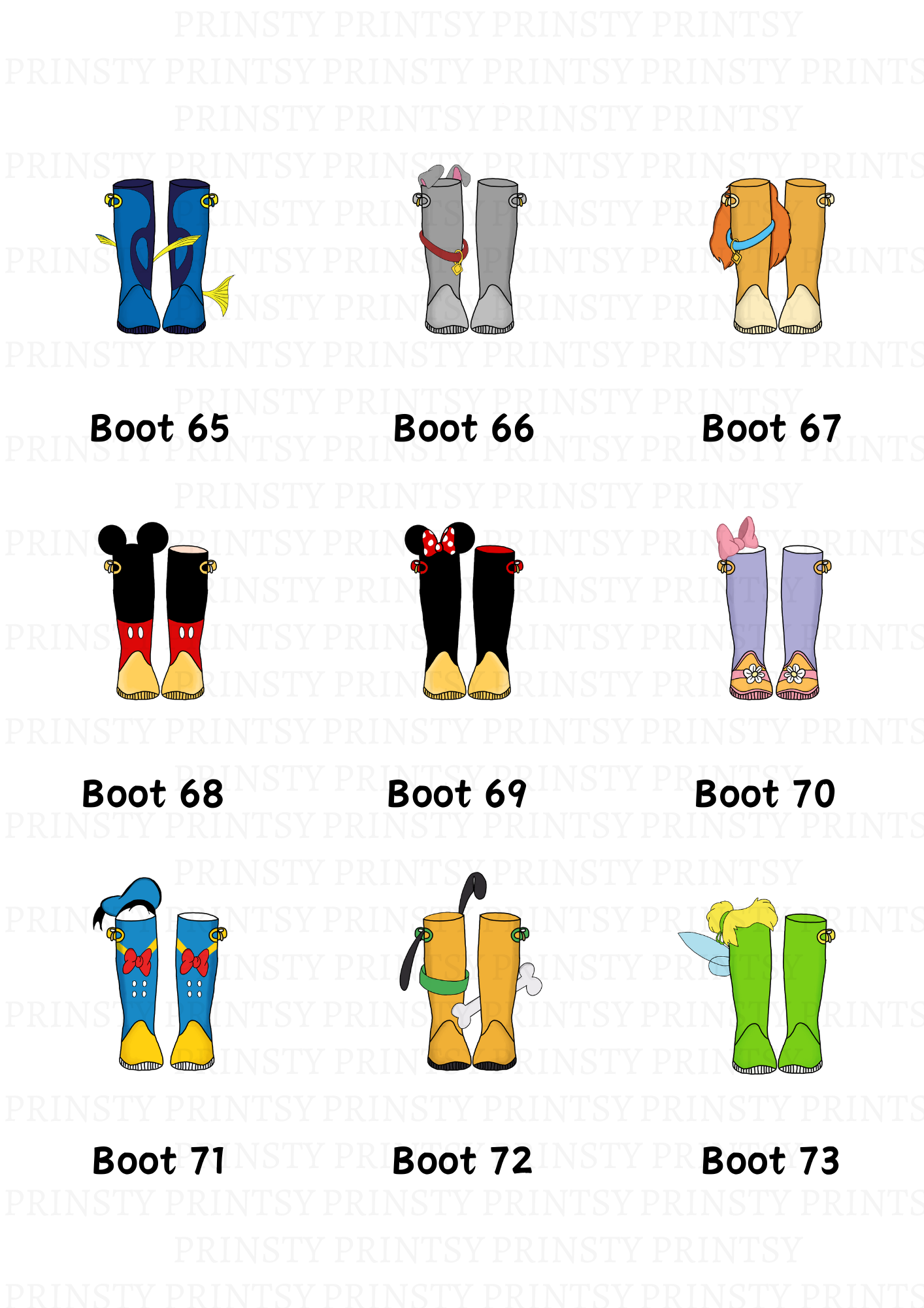 Family Boot Wall Art