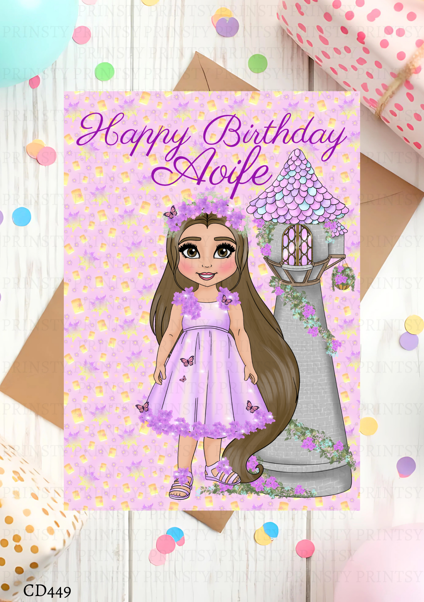 Punzie Dolly Celebration Card