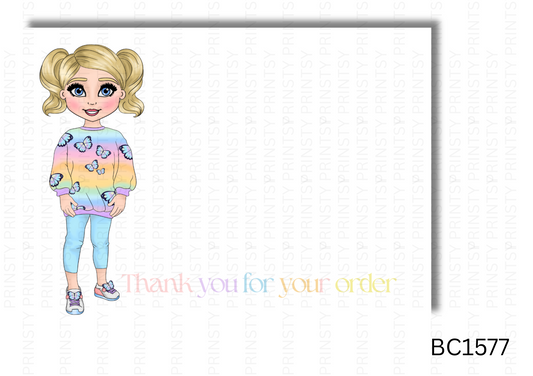 Butterfly Dolly Bow Card