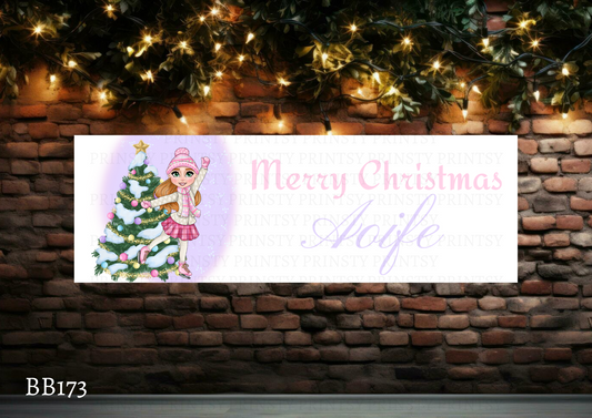 Ice Skating Dolly Banner