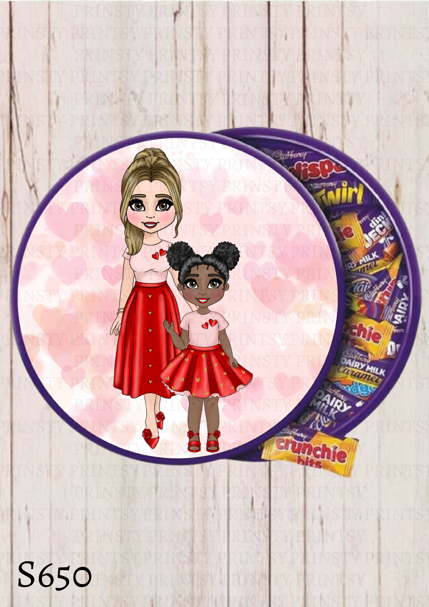 Valentine's Chocolate Tub Sticker