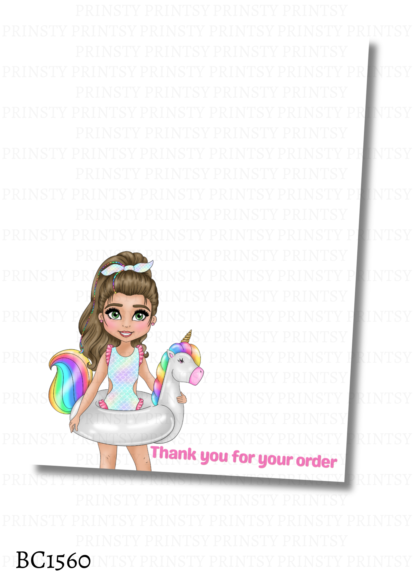 Pool Party Dolly Bow Card